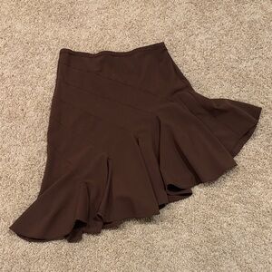 Max Edition Asymmetrical Brown Skirt